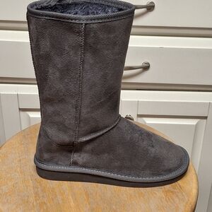 New Women's Aling-8 Cozy Faux Fur Lining Faux Suede Fashion Boot Grey Size 6